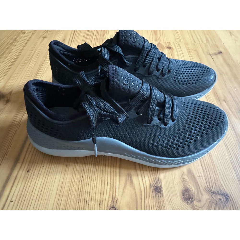 Crocs LiteRide 360 Pacer Black Slate Grey Women Sneakers 206705 Size 7W